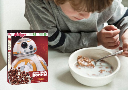 Новые завтраки Kellogg’s в упаковках с любимыми героями Disney и «Звёздные Войны»!