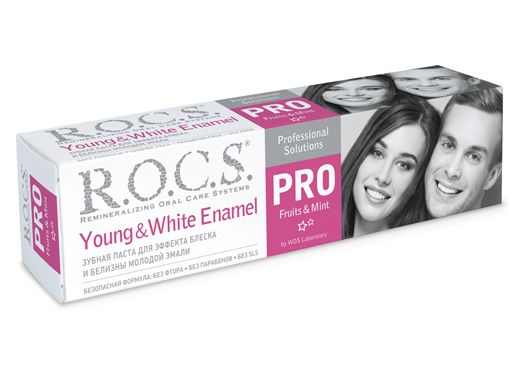 Новинка от R.O.C.S для блеска и белезны молодой эмали: зубная паста R.O.C.S. PRO Young & White Enamel