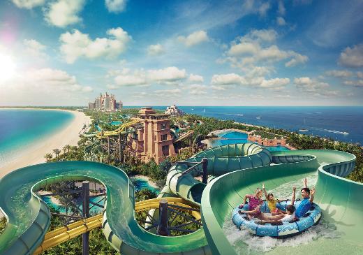 Atlantis Aquaventure в Дубае призван крупнейшим в мире аквапарком