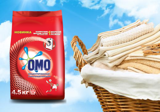 Один из ведущих мировых брендов жидких средств для стирки и стиральных порошков OMO теперь в России